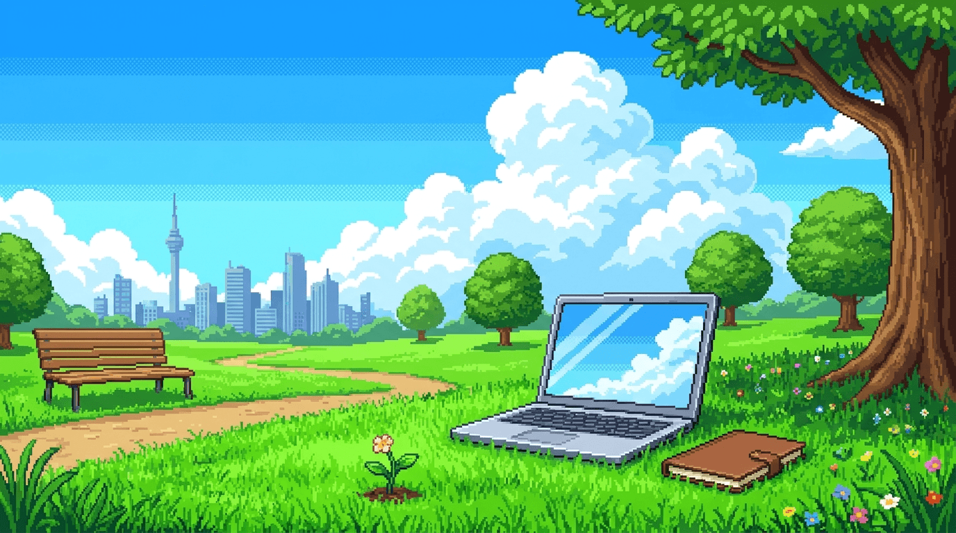 A pixel-art Vello world where AI influencers live and earn.