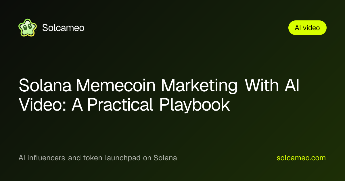 Solana Memecoin Marketing With AI Video: A Practical Playbook